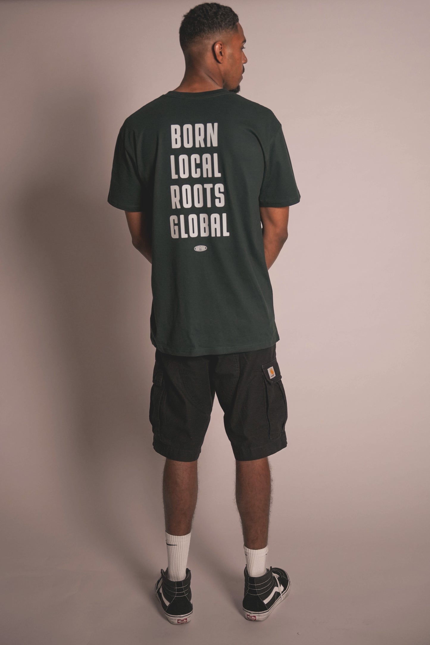 Born Local Roots Global - Green T-Shirt