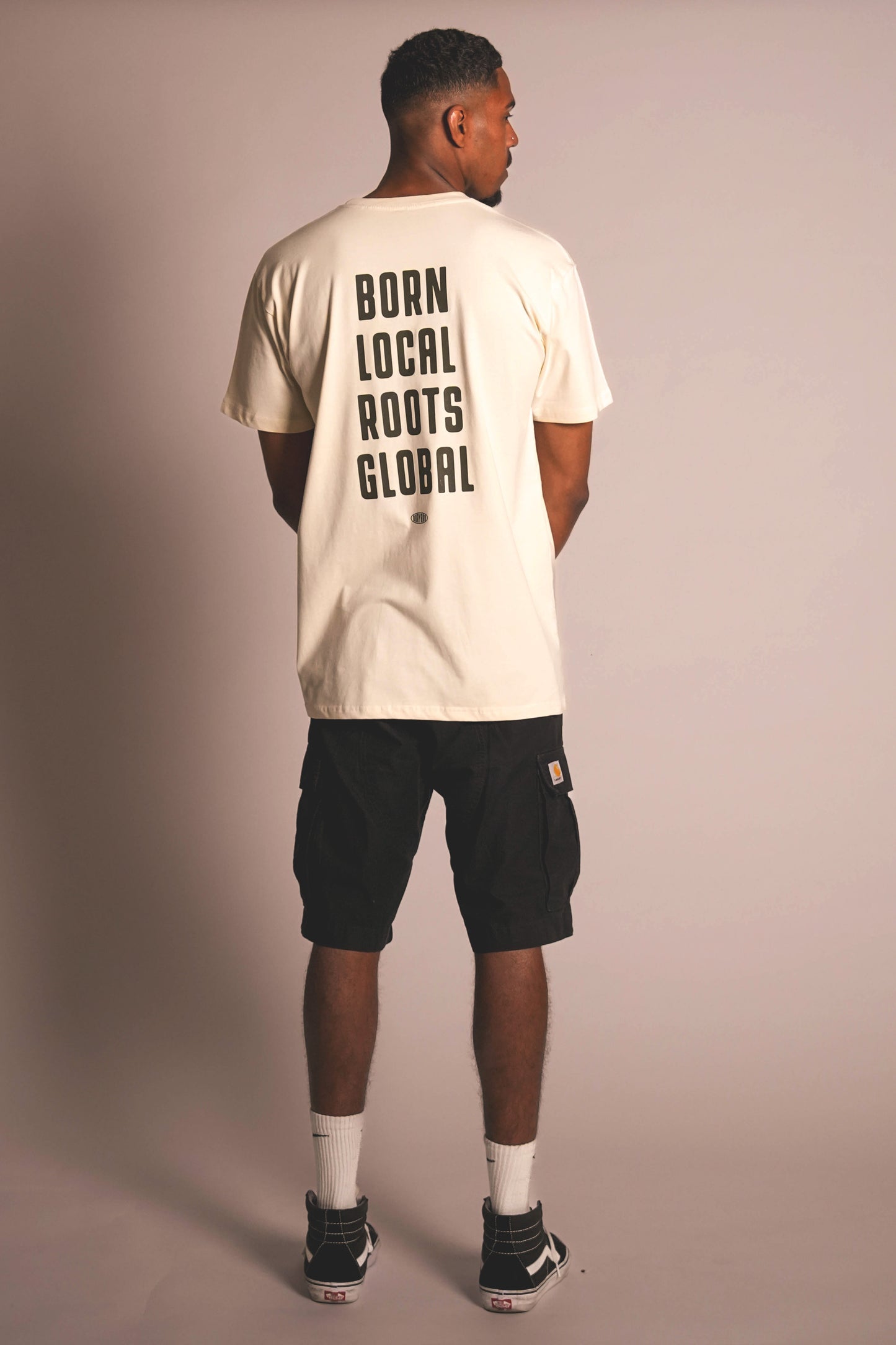 Born Local Roots Global - Ecru T-Shirt